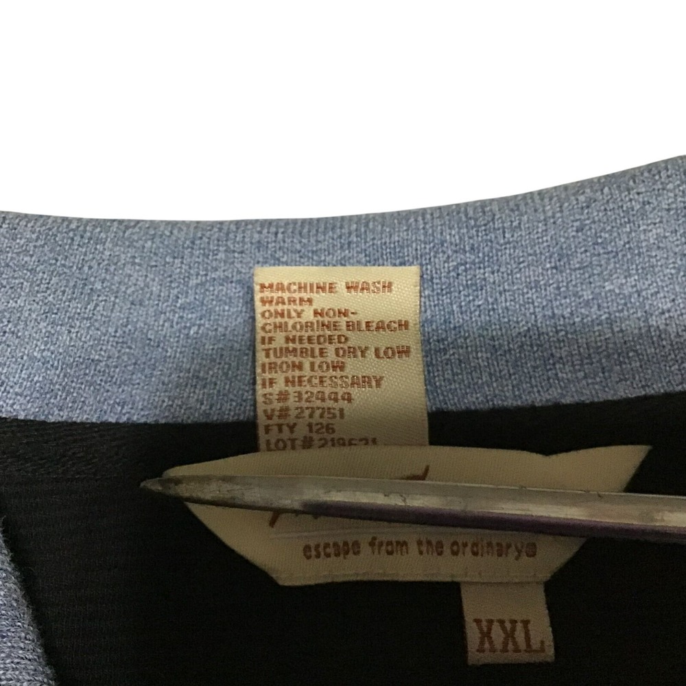 Norm‎ Thompson Vintage Mens Gray Collared Sweater With Chest Pocket Size XXL - Picture 7 of 8